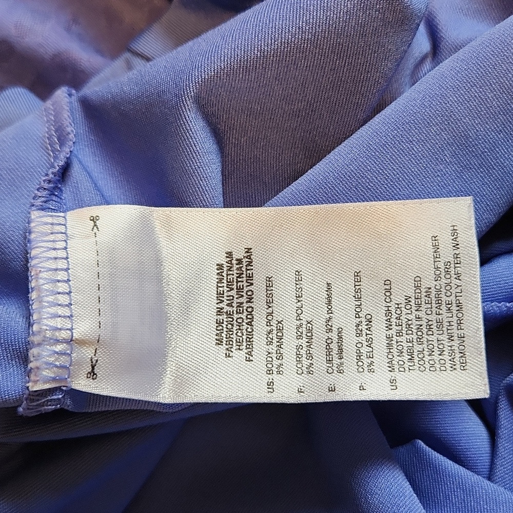 Adidas Periwinkle Blue Women's Golf Polo with Cap Sleeves Climacool Size Medium - Picture 7 of 8